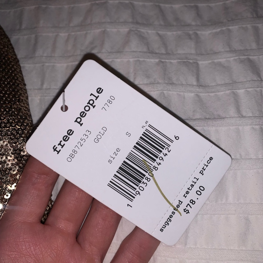 Free People paper bag gold sequin dress - Picture 4 of 7